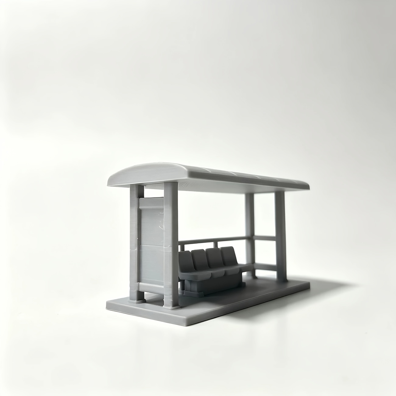 Mini Bus Stop Shelter Miniature Model with Seating